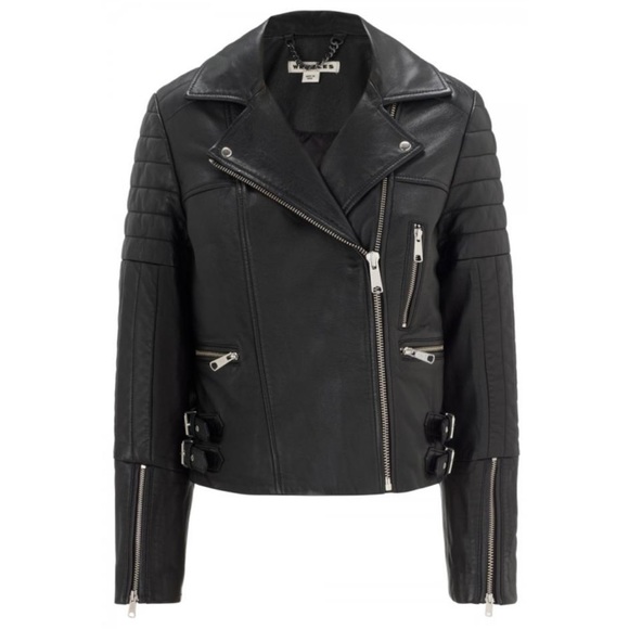 Whistles Jackets & Coats Whistles Dylan Leather Biker Jacket In